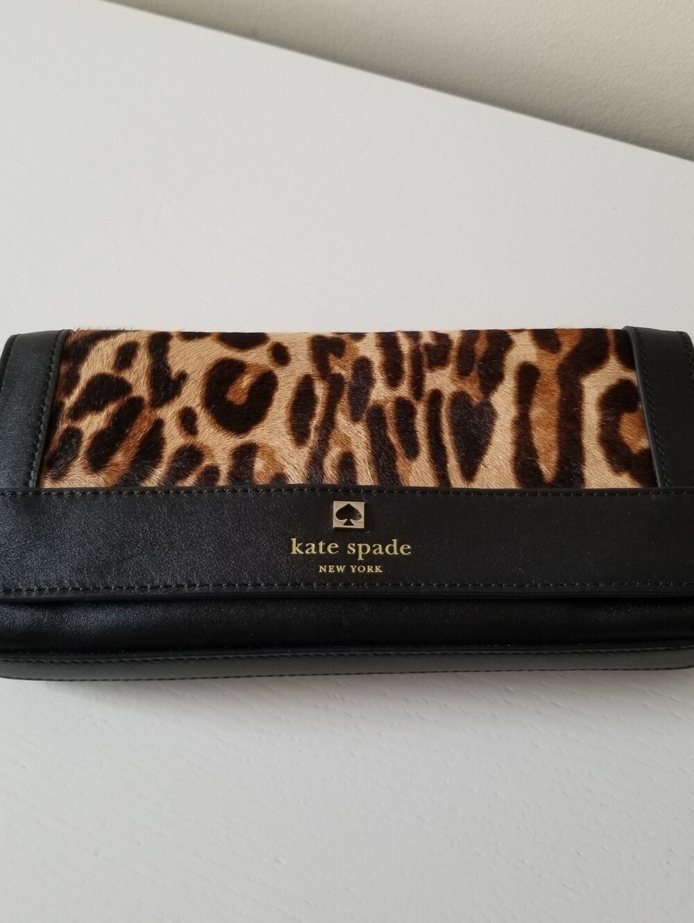 Kate Spade Keira Perri Lane Calf Hair Leopard Clutch - Picture 2 of 11
